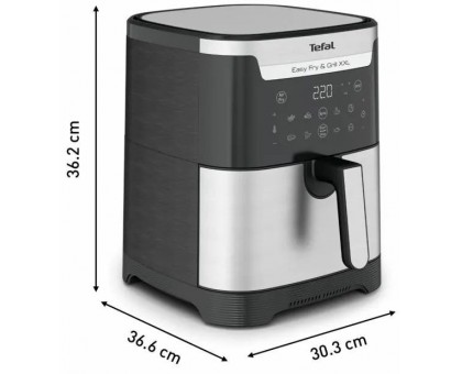 Мультипіч Tefal EY801D15 EasyFry&Grill XXL, 1830Вт, чаша-6.5л, сенсорне керув., 8 програм, пластик, чорно-сірий Мультипіч Tefal EY801D15 EasyFry&Grill XXL, 1830Вт, чаша-6.5л, сенсорне керув., 8 програм, пластик, чорно-сірий