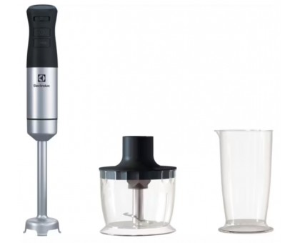 Блендер Electrolux E5HB1-6SS заглибний 800Вт, 3в1, чаша-700мл, чопер, чорний-метал Блендер Electrolux E5HB1-6SS заглибний 800Вт, 3в1, чаша-700мл, чопер, чорний-метал
