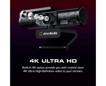 Вебкамера AVerMedia 61PW513000AC PW513 4K, 30fps, fixed focus, чорний