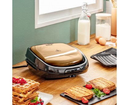 Мультимейкер Tefal SW341G10 Coppertinto 700Вт, тефлон, 2 пластини, корпус-метал, чорно-бронзовий