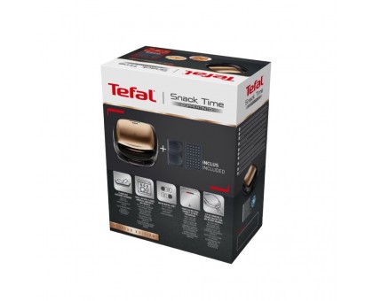 Мультимейкер Tefal SW341G10 Coppertinto 700Вт, тефлон, 2 пластини, корпус-метал, чорно-бронзовий