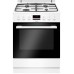 Плита Hansa FCMW68229 комбинированная, 60х60см, 65л, чугун, газ контр., дисплей, конвекция, белый