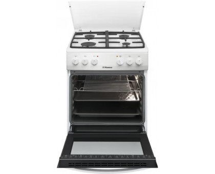 Плита Hansa FCMW580450 комбинированная, 62л, 50x60см, конвекция, чугун, белый