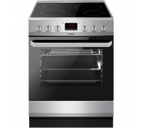 Плита Hansa FCCX682009 электрическая стеклокерамическая, 62л, 60x60см, дисплей, конвекция, нерж