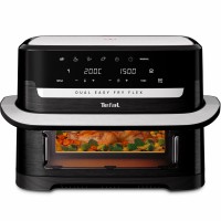 Мультипіч Tefal EY9228E0 Dual Easy Fry Flex, 2700Вт, чаша-5.5+3.5л, сенсорне керув., з віконцем, 2 чаши, гриль, пластик, чорний