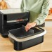 Мультипіч Tefal EY9228E0 Dual Easy Fry Flex, 2700Вт, чаша-5.5+3.5л, сенсорне керув., з віконцем, 2 чаши, гриль, пластик, чорний