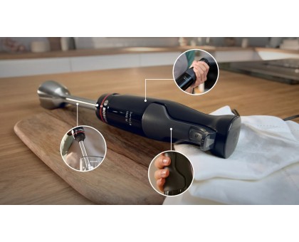 Блендер Bosch MSM4B670 погружной, 1000Вт, изм-тель, венчик, черный Блендер Bosch MSM4B670 погружной, 1000Вт, изм-тель, венчик, черный