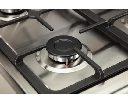 Плита ARDESTO FSC-F5060PS комби, 52л, 50x60см, конвекция, чугун, подсветка, форсунки LPG (подключение газового баллона), серебристый