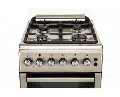Плита ARDESTO FSC-F5060PS комби, 52л, 50x60см, конвекция, чугун, подсветка, форсунки LPG (подключение газового баллона), серебристый