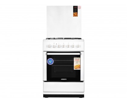 Плита ARDESTO FSC-F6060AW комби, 64л, 60x60см, подсветка, форсунки LPG (подключение газового баллона), съемные направляющие, белый