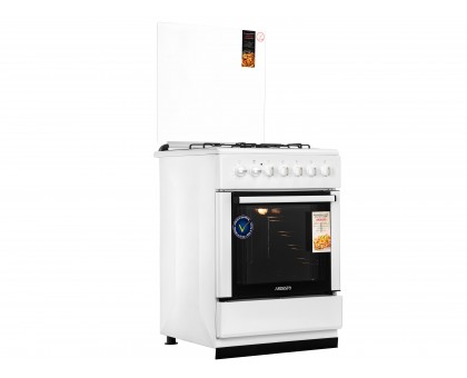 Плита ARDESTO FSC-F6060AW комби, 64л, 60x60см, подсветка, форсунки LPG (подключение газового баллона), съемные направляющие, белый