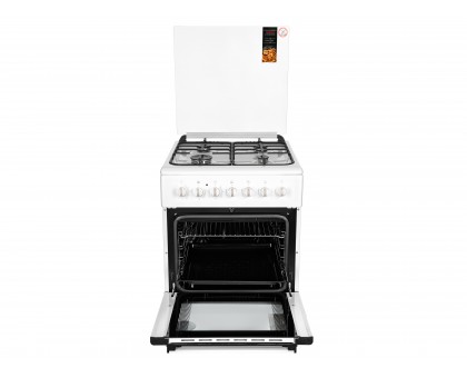 Плита ARDESTO FSC-F6060AW комби, 64л, 60x60см, подсветка, форсунки LPG (подключение газового баллона), съемные направляющие, белый