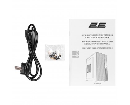 Корпус 2E 2E-TMX03 TeamX TMX03 з БЖ 2E 2E-TMX03 ATX400W, 2xUSB2.0, 1x80мм, VGA 220мм, mATX, чорний