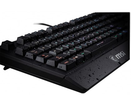 Клавіатура мембранна MSI S11-04UA208-CL Vigor GK20 UA 104key, USB-A, EN/UKR/RU, ColorLED, чорний