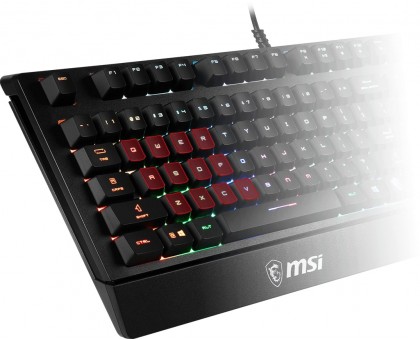 Клавіатура мембранна MSI S11-04UA208-CL Vigor GK20 UA 104key, USB-A, EN/UKR/RU, ColorLED, чорний