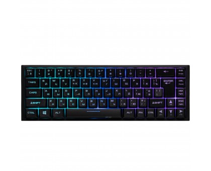 Клавіатура мембранна 2E GAMING KG350 68key, USB-A, EN/UA/RU, RGB, чорний