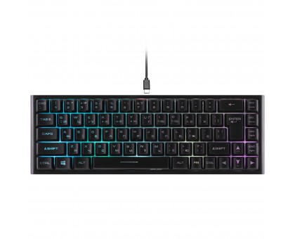 Клавіатура мембранна 2E GAMING KG360 68key, USB-A/WL, EN/UA/RU, RGB, чорний