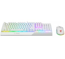 Комплект клавиатура и мышь MSI S11-04UA302-CLA Vigor GK30 COMBO WHITE UA USB, EN/UKR/RU, RGB, белый