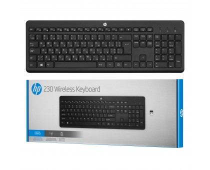 Клавіатура мембранна HP 3L1E7AA 230, 106key, WL, EN/UK, чорний
