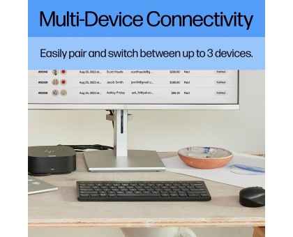 Клавіатура мембранна HP 692S8AA 350 Compact Multi-Device, 78key, BT, EN/UK, чорний