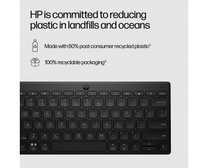 Клавіатура мембранна HP 692S8AA 350 Compact Multi-Device, 78key, BT, EN/UK, чорний