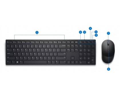 Комплект Dell 580-AJRT Pro Wireless Keyboard and Mouse - KM5221W - Ukrainian (QWERTY) Комплект Dell 580-AJRT Pro Wireless Keyboard and Mouse - KM5221W - Ukrainian (QWERTY)