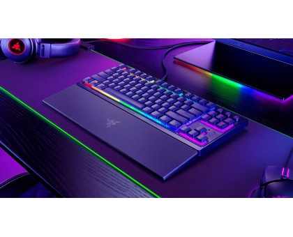 Клавіатура механічна Razer RZ03-04881800-R371 Ornata V3 TKL 84key, Mecha-Membrane Switch, USB-A, EN/UK, RGB, чорний