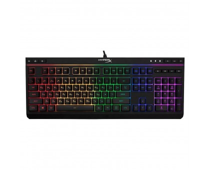 Клавіатура мембранна HyperX 4P4F5AA Alloy Core 114key, USB-A, EN/UK, RGB, чорний