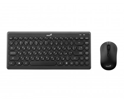 Комплект клавіатура та миша Genius 31340013414 LuxeMate Q-8000, WL, EN/UKR, чорний