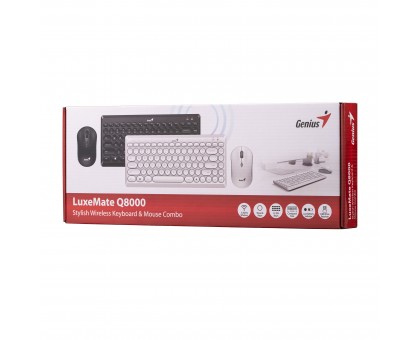 Комплект клавіатура та миша Genius 31340013414 LuxeMate Q-8000, WL, EN/UKR, чорний