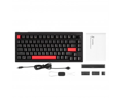 Клавіатура механічна Lemokey X4-A3-UA  X4 84Key, Keychron Brown, USB-A, QMK/VIA, EN/UKR, Red led, чорний