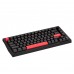 Клавіатура механічна Lemokey X4-A3-UA  X4 84Key, Keychron Brown, USB-A, QMK/VIA, EN/UKR, Red led, чорний