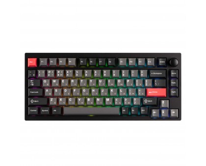 Клавіатура механічна Lemokey P1P-M4-UA  P1 Pro 84Key, Keychron Super Banana, WL/BT/USB-A, QMK/VIA, Hot-Swap, EN/UKR, RGB,  Knob, Carbon Black