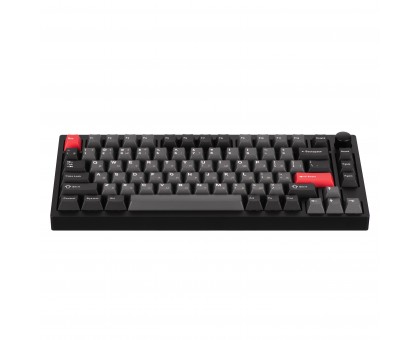Клавіатура механічна Lemokey P1P-M4-UA  P1 Pro 84Key, Keychron Super Banana, WL/BT/USB-A, QMK/VIA, Hot-Swap, EN/UKR, RGB,  Knob, Carbon Black