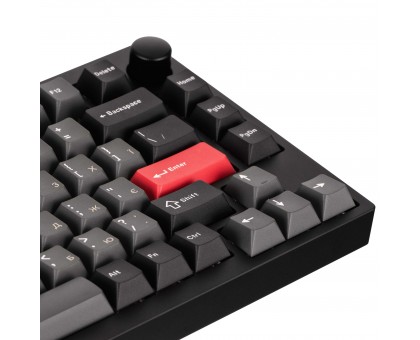 Клавіатура механічна Lemokey P1P-M4-UA  P1 Pro 84Key, Keychron Super Banana, WL/BT/USB-A, QMK/VIA, Hot-Swap, EN/UKR, RGB,  Knob, Carbon Black