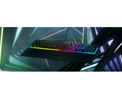 Клавіатура механічна Razer RZ03-04462100-R371 Ornata V3 104key, Mecha-Membrane Switch, USB-A, EN/UK, RGB, чорний