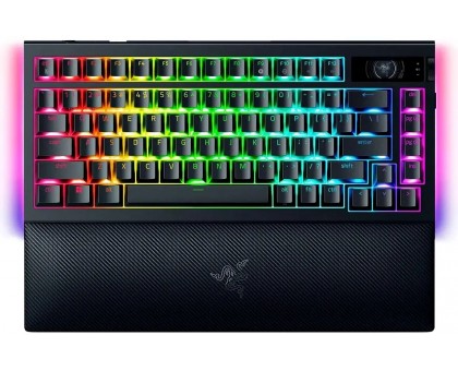 Клавіатура механічна Razer RZ03-05130100-R3M1 BlackWidow V4 Pro 75%, 81key, Mechanical Switches Gen-3, USB-A/WL/BT, EN, RGB, чорний