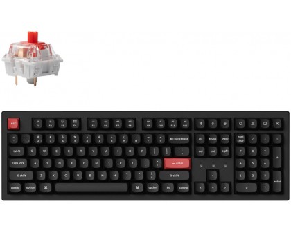 Клавіатура механічна Keychron K10P-A1-UA K10 PRO 100Key, K pro Red, WL/BT/USB-A, QMK, EN/UKR, White Led, чорний