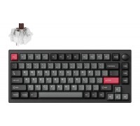 Клавіатура механічна Lemokey P1P-M3-UA  P1 Pro 84Key, Keychron Super Brown, WL/BT/USB-A, QMK/VIA, Hot-Swap, EN/UKR, RGB,  Knob, Carbon Black
