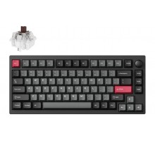 Клавіатура механічна Lemokey P1P-M3-UA  P1 Pro 84Key, Keychron Super Brown, WL/BT/USB-A, QMK/VIA, Hot-Swap, EN/UKR, RGB,  Knob, Carbon Black
