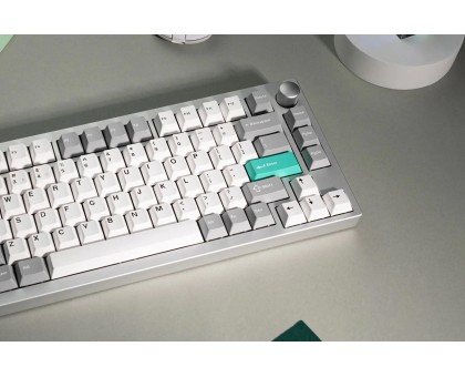 Клавиатура механическая Lemokey P1P-X3-UA  P1 Pro 84Key, Keychron Super Brown, WL/BT/USB-A, QMK/VIA, Hot-Swap, EN/UKR, RGB,  Knob, Space Silver