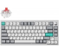 Клавіатура механічна Lemokey P1P-X1-UA  P1 Pro 84Key, Keychron Super Red, WL/BT/USB-A, QMK/VIA, Hot-Swap, EN/UKR, RGB,  Knob, Space Silver