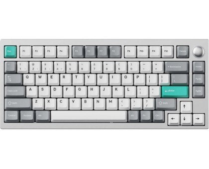 Клавіатура механічна Lemokey P1P-X1-UA  P1 Pro 84Key, Keychron Super Red, WL/BT/USB-A, QMK/VIA, Hot-Swap, EN/UKR, RGB,  Knob, Space Silver