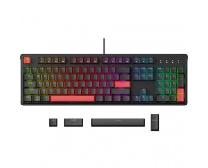 Клавіатура механічна Lemokey X3-H1-UA  X3 104Key, Keychron Red, USB-A, QMK/VIA, Hot-Swap, EN/UKR, RGB, чорний