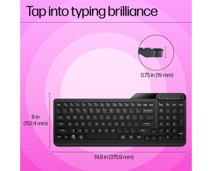 Клавіатура мембранна HP 7N7B8AA 460 Multi-Device key, BT, EN/UK, чорний