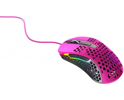 Миша Xtrfy M4, USB-A, RGB, рожевий
