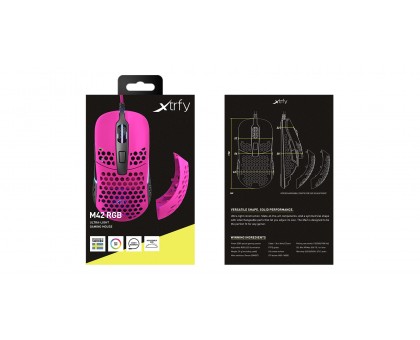 Мышь Xtrfy M42, USB-A, RGB, Рожевий Мышь Xtrfy M42, USB-A, RGB, Рожевий