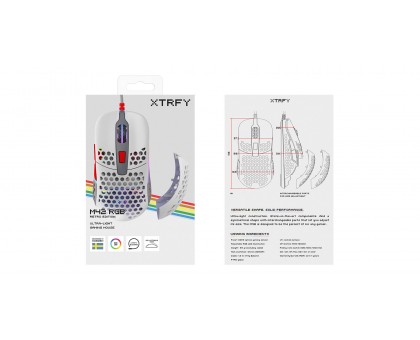 Мышь Xtrfy M42, USB-A, RGB,  Retro