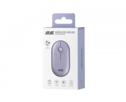 Миша 2E 2E-MF300WBL MF300 Silent, WL/BT, синій Миша 2E 2E-MF300WBL MF300 Silent, WL/BT, синій