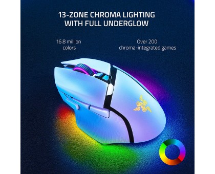 Мышь Razer RZ01-04620200-R3G1 Basilisk V3 Pro, RGB, USB-A/WL/BT, белый